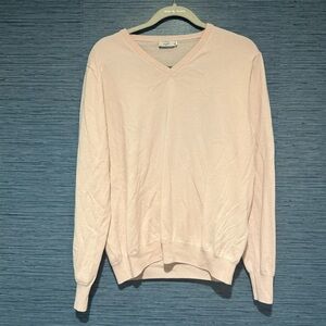 LIU JO Light Baby Pink V Neck Sweater - XL